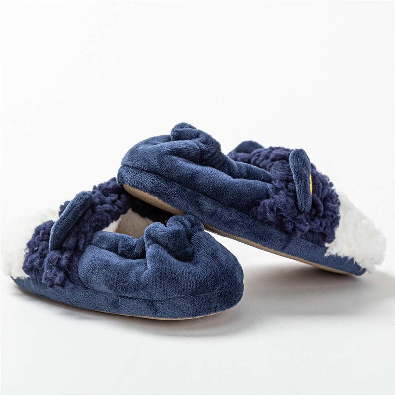 LZSYC Boys Doggy Slippers Indoor,5-6 Toddler Navy - Image 5